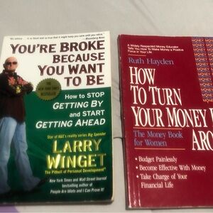 2 Money management books.
Free shipping ( Price as is )